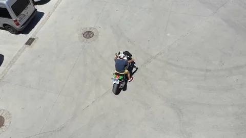 Motorbiker_footagedrone Video stock 108485060