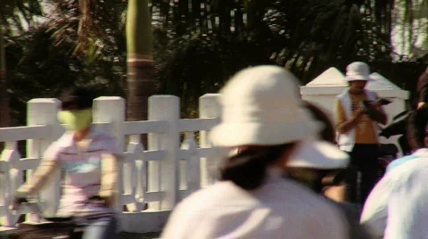 Motorbikes on Bridge Stock Footage 296522