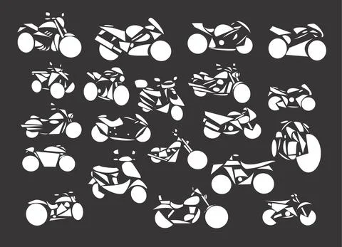Motorbikes Collection イラスト素材