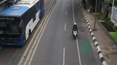 Motorbikes in Jakarta Stock Footage 255270780