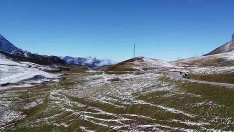 Motorbikes in the mountains Stock Footage 290081410