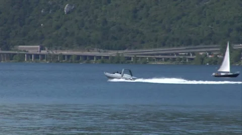 Motorboat 09 Stock Footage 8151756