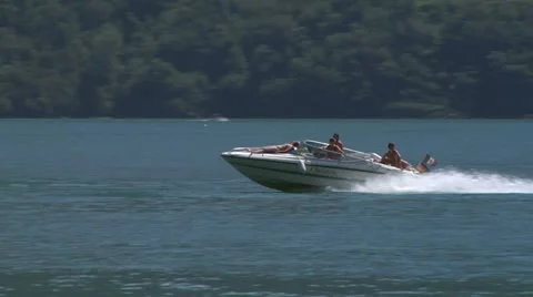 Motorboat 27 e Stock Footage 12037778