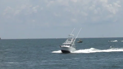 Motorboat approaching Stock Footage 148970590
