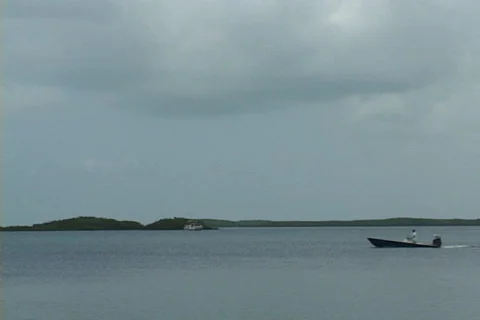 Motorboat On The Bay Video stock 840355