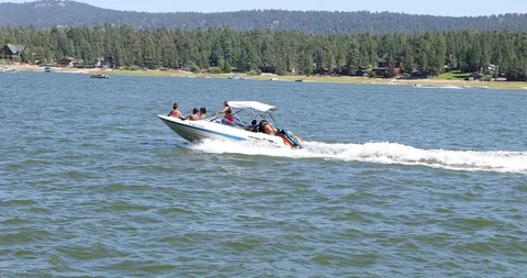 Motorboat Coasting Stock Footage 106427141