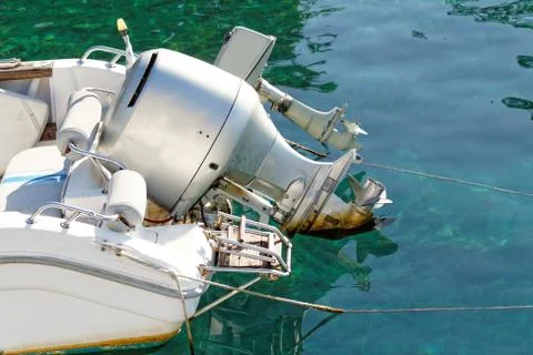 Motorboat engine Stock Photos