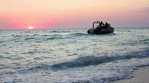 Motorboat Stock Footage 8547432
