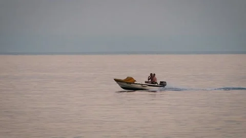Motorboat Stock Footage 229874697