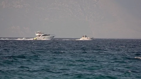 Motorboat On The Ocean Stock Footage 115582214