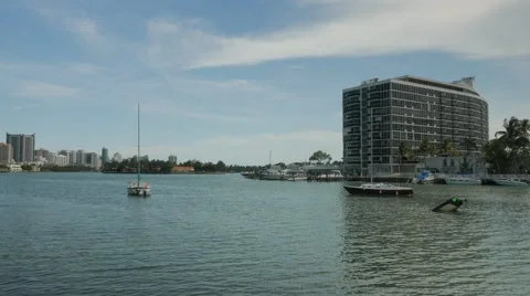 Motorboat parked Stock Footage 63280686