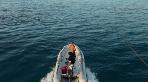 Motorboat passage in Hurghada, Egypt Stock Footage 38548121