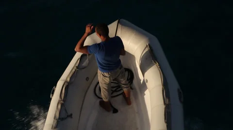 Motorboat passage in Hurghada, Egypt Stock Footage 38549676