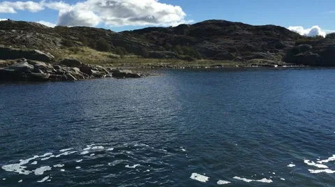 Motorboat passing Stock Footage 68517986