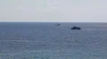 Motorboat sailing in the Mediterranean sea in Peyia, Paphos, Cyprus HD Footage