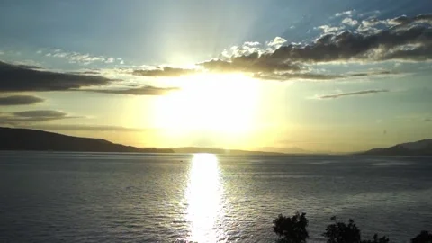 Motorboat at sunset Stock Footage 233527563