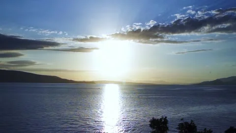 Motorboat at sunset2 Stock Footage 233527624