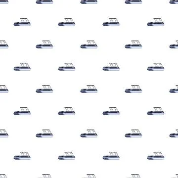 Motorboat vessel seamless pattern for aquatic travel Stock Illustration