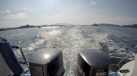 Motorboat wave Video stock 45113140