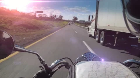 Motorbycicle Running 3 Stock Footage 10809447