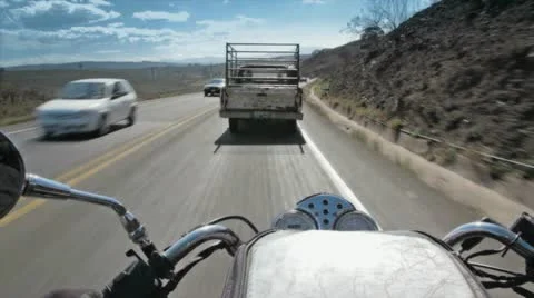 Motorbycicle Running Stock Footage 10809319