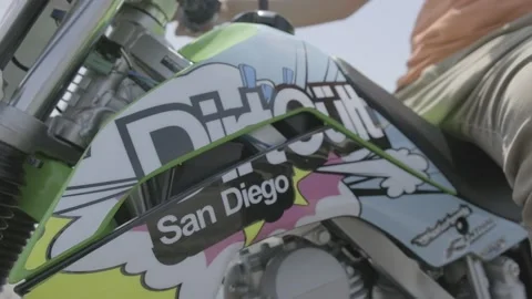 Motorcross at sand - Slog2 Stock Footage 142672224