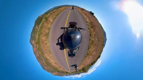 Motorcycle in 360 Stock Footage 126739160