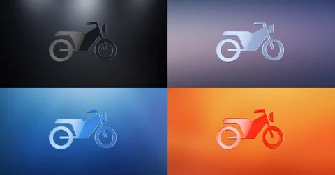 Motorcycle 3d Icon Stock Footage 73354931