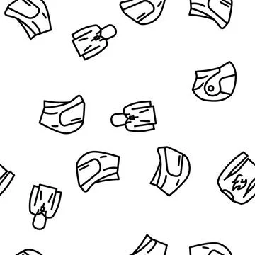 Motorcycle accessories biker vector seamless pattern Illustrazione stock