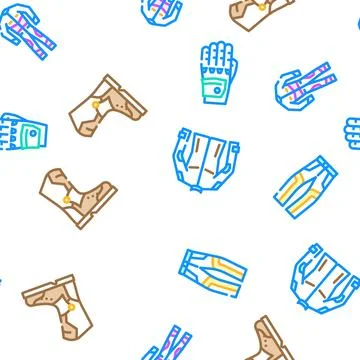 Motorcycle accessories biker vector seamless pattern Illustrazione stock