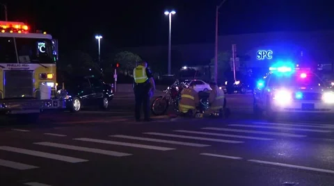 Motorcycle accident #2 Stock Footage 931224