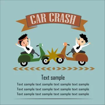 Motorcycle Accident Vector Illustration Stock Illustration