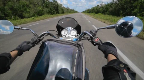 A motorcycle adventure on the road Video stock 35896087
