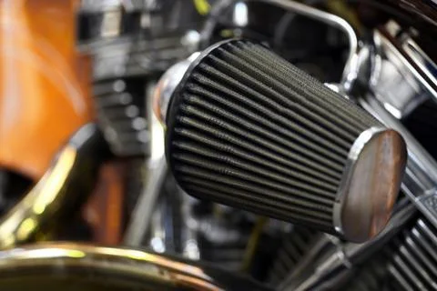 Motorcycle air filter Stock Photos