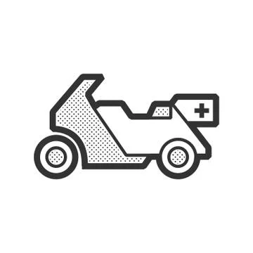 Motorcycle ambulance design Stock Illustration