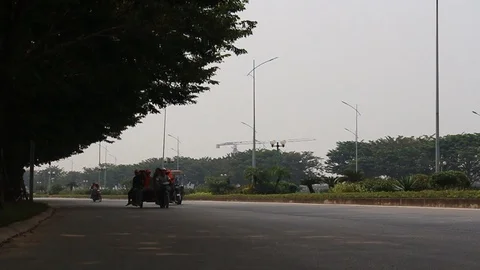 Motorcycle and people Stock Footage 91275142