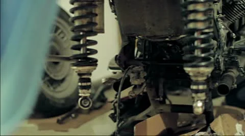 Motorcycle apart Stock Footage