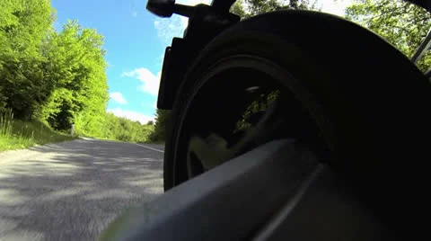 Motorcycle Back Wheel Stock-Footage 24710391
