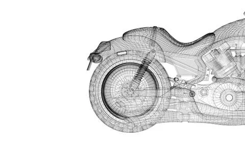 Motorcycle on a background Stock Illustration