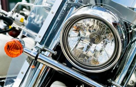 Motorcycle Bits: Headlight Stock Photos