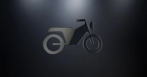 Motorcycle Black 3d Icon Video stock 73354363