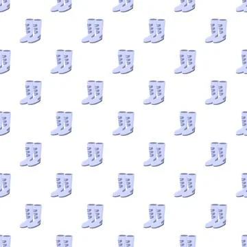 Motorcycle boots pattern on white background for riders Stock Illustration