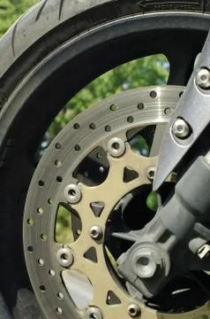 Motorcycle brake Stock Photos