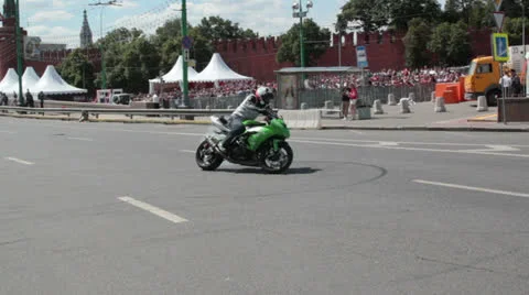 MOTORCYCLE BURNOUT Video stock 23297271