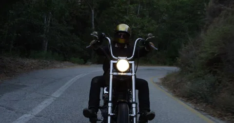 Motorcycle in California Stock Footage 262106137