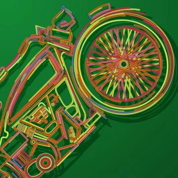 Motorcycle card 스톡 일러스트