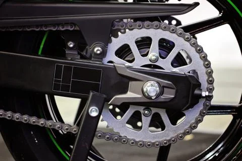 Motorcycle chain Fotos Stock