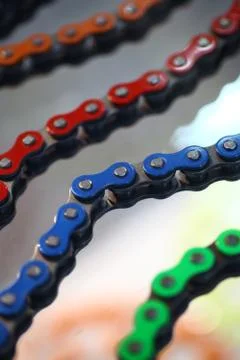 Motorcycle chains Stock Photos