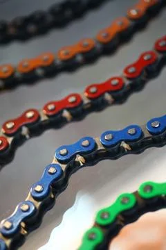 Motorcycle chains Stock Photos