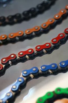 Motorcycle chains Stock Photos